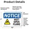 Signmission Hot Surface Sign, 7 in H x 10 in W, Vinyl Decal, Hot! Open Flame Sign With Symbol OS-2PACK-NS-D-710-L-13535 - alternate 3